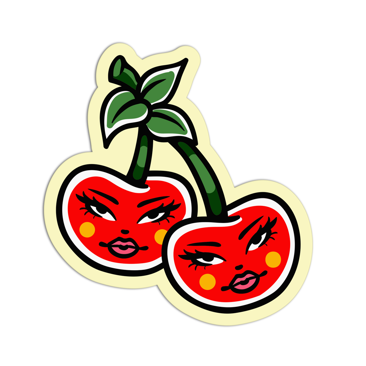 Glamour Faces - Cherry Tattoo Sticker