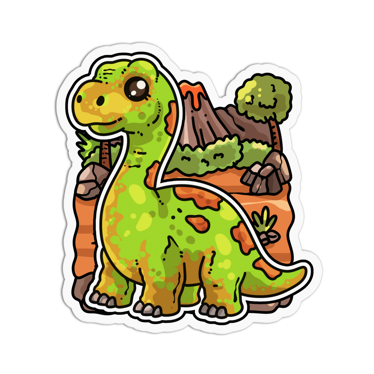 Long Neck - Chibi Dinos Sticker
