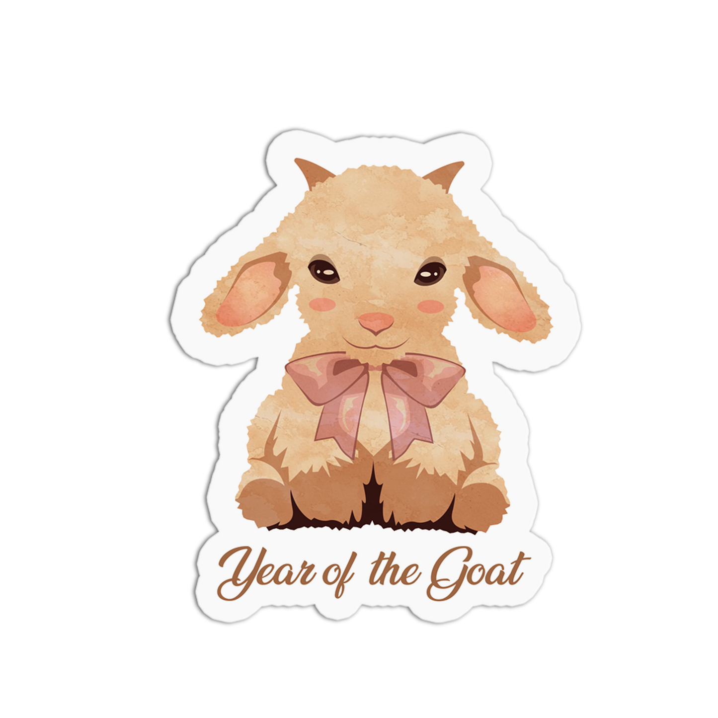 Year of the Goat - Coquette Chinese Zodiac Sticker