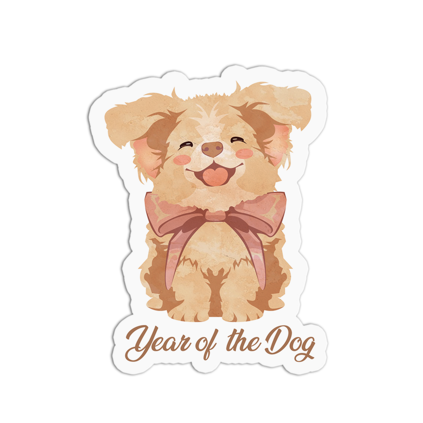 Year of the Dog - Coquette Chinese Zodiac Sticker