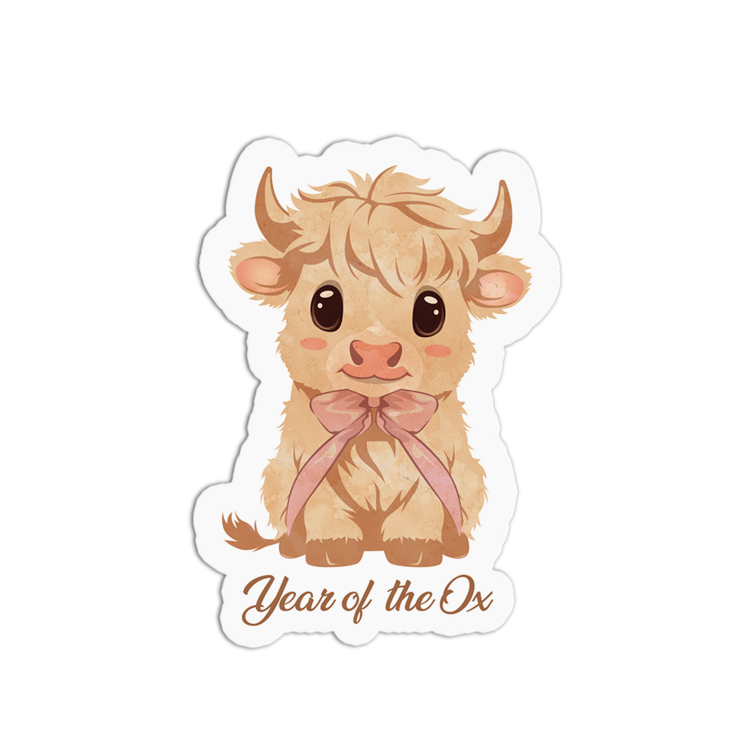 Year of the Ox - Coquette Chinese Zodiac Sticker - The Stkr Store