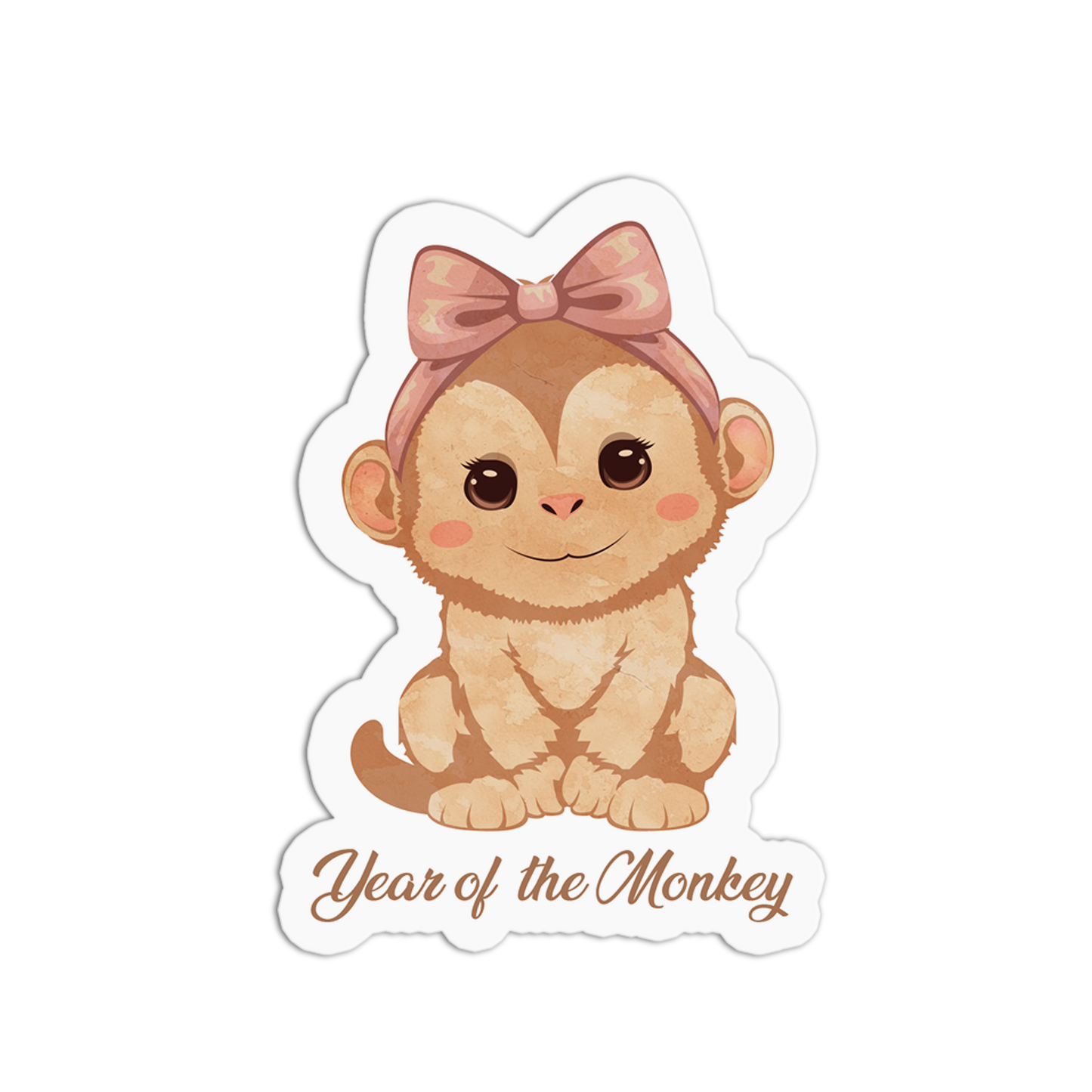 Year of the Monkey - Coquette Chinese Zodiac Sticker
