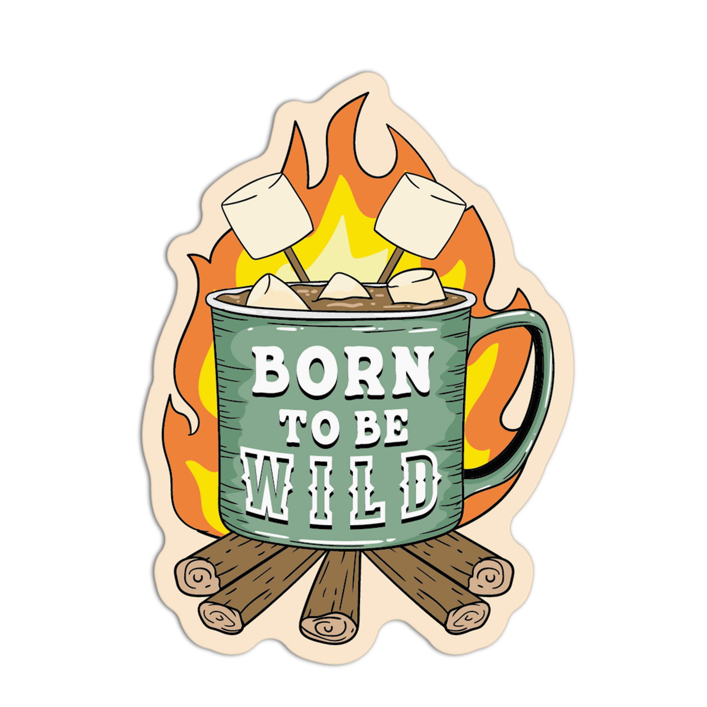 Coffee Camping Stickers