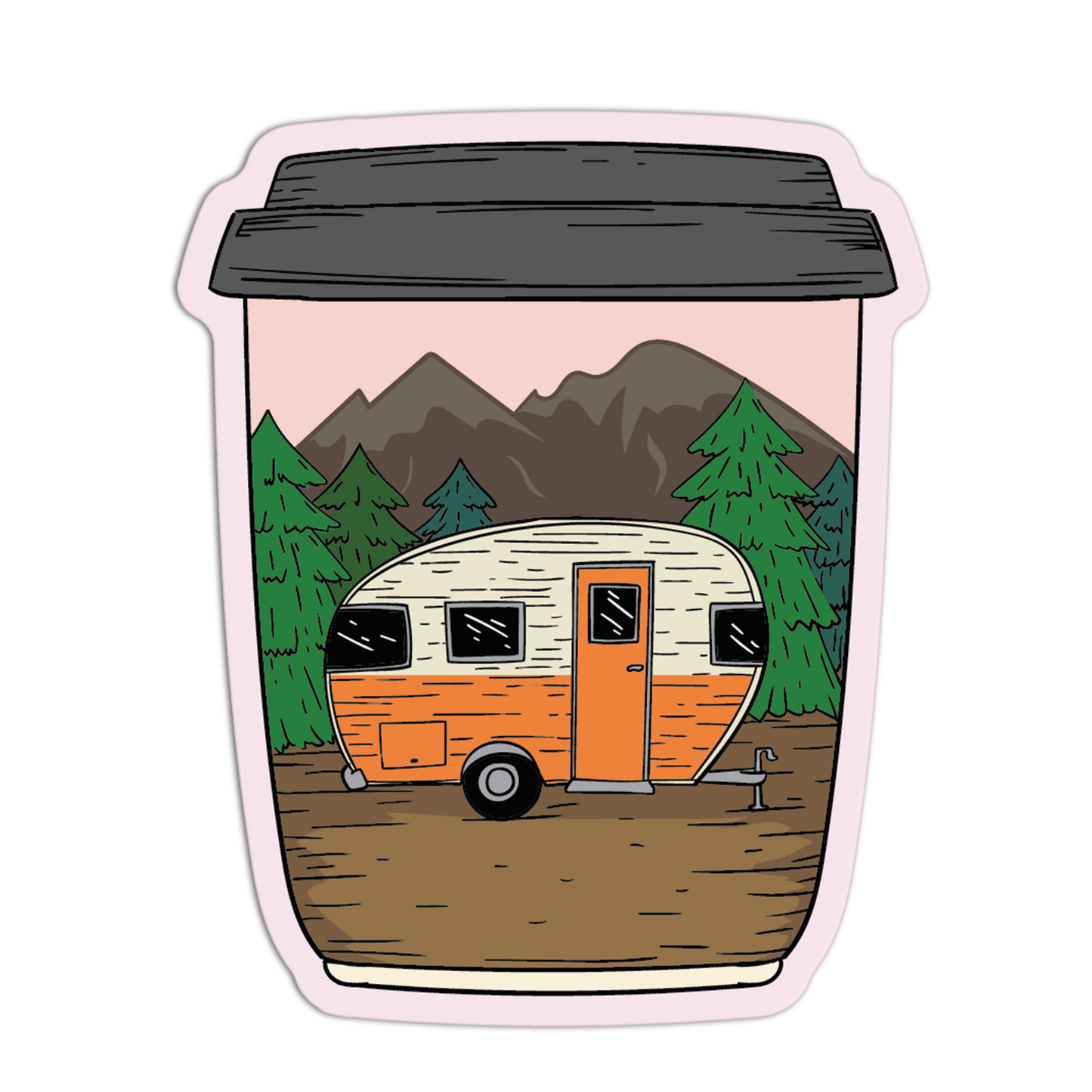 Coffee Camping Stickers