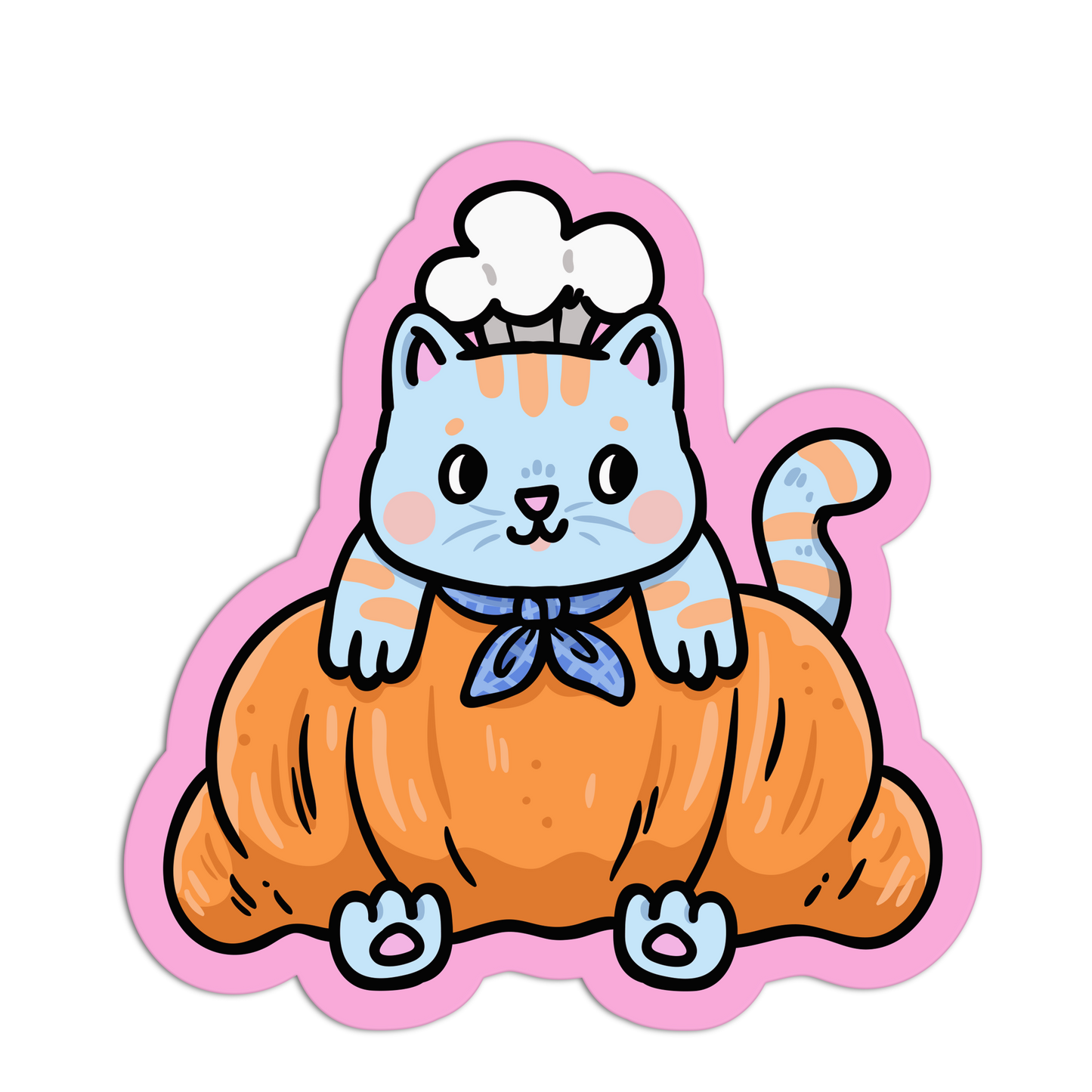 Croissant Cat - Coquette Baking Stickers - The Stkr Store