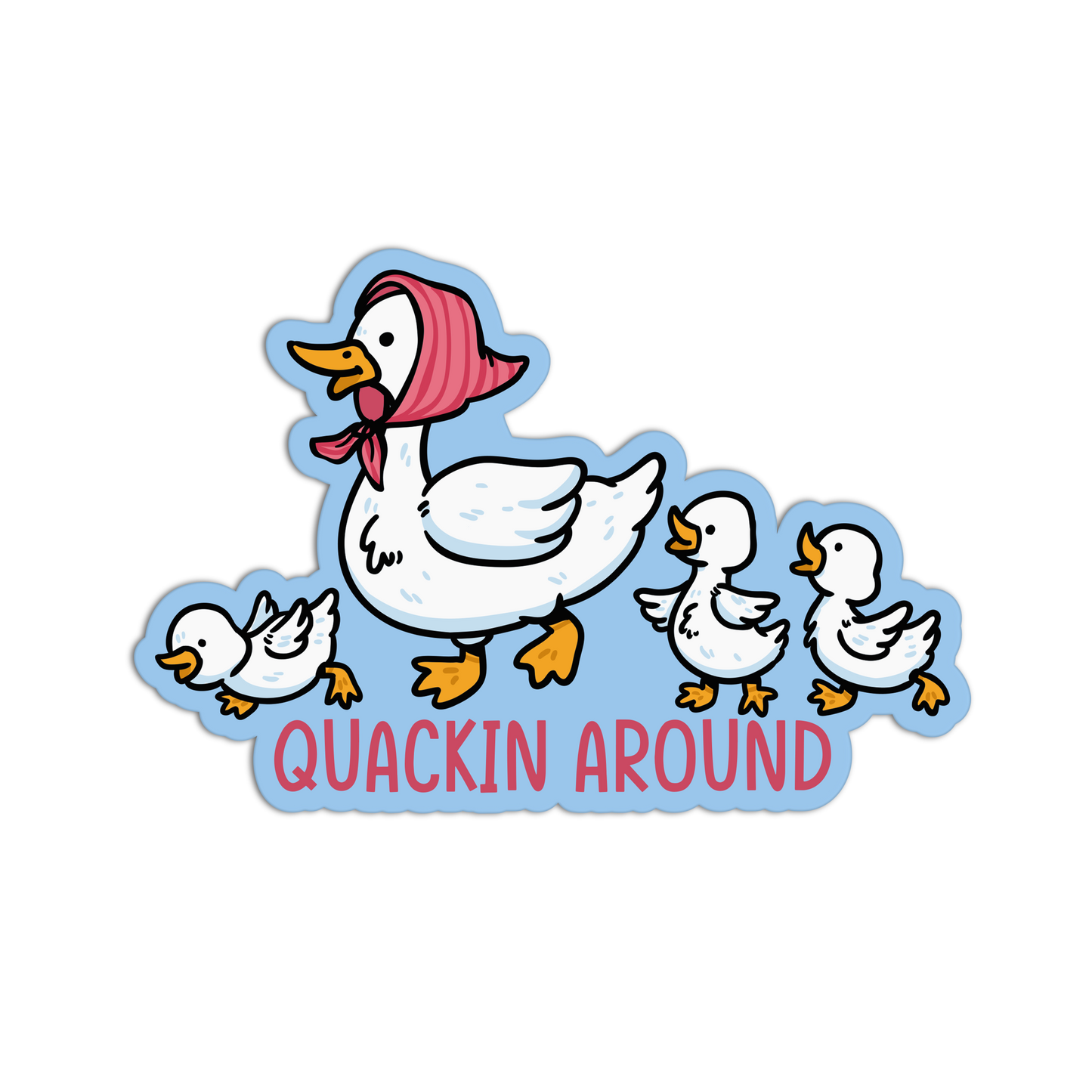 Mother Duck's Promenade - Coquette Duck Sticker