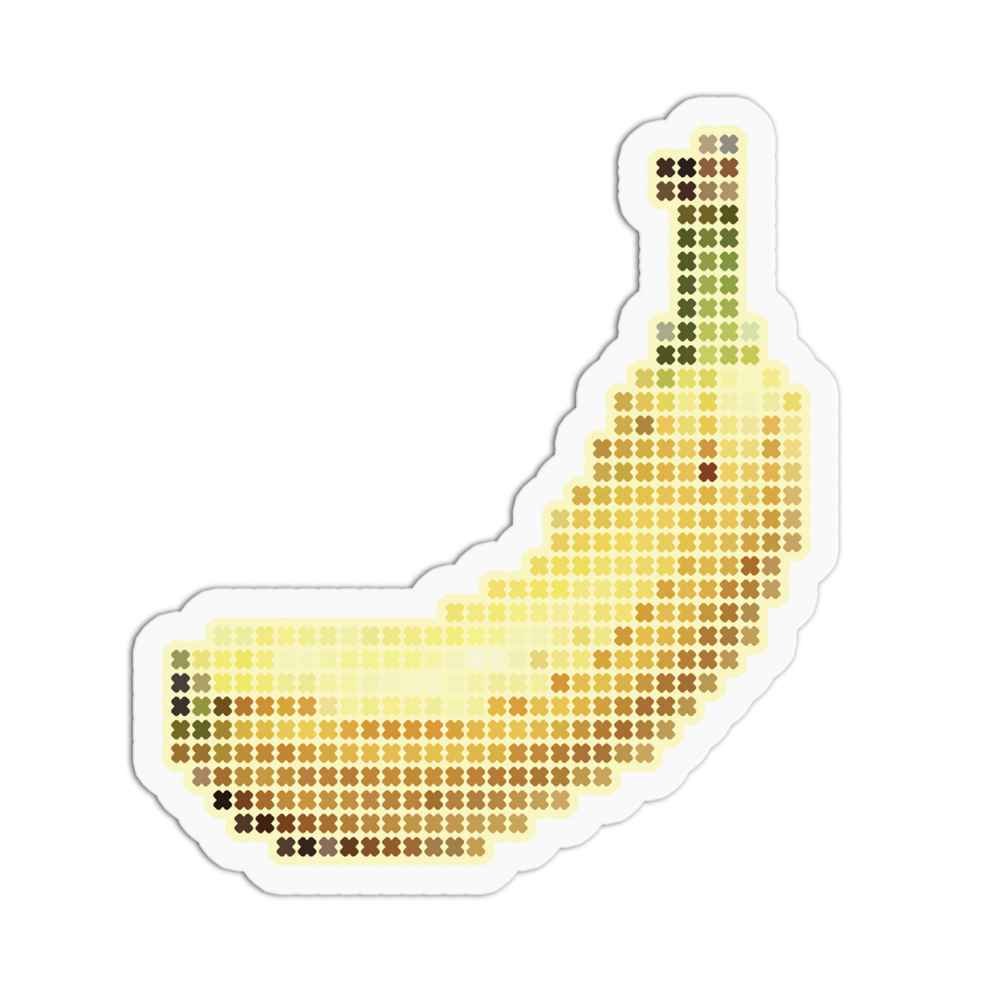 Sweet Yellow Banana Cross Stitch Fruit Sticker