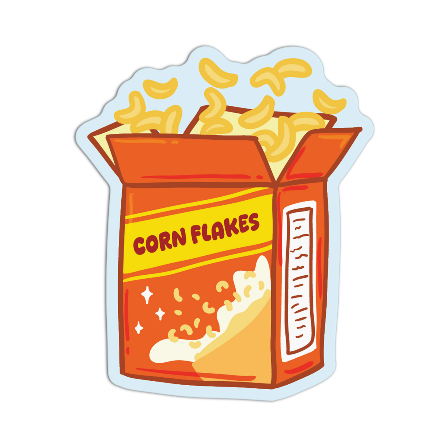Corn Flakes Box - Cute Cereals Stickers - The Stkr Store
