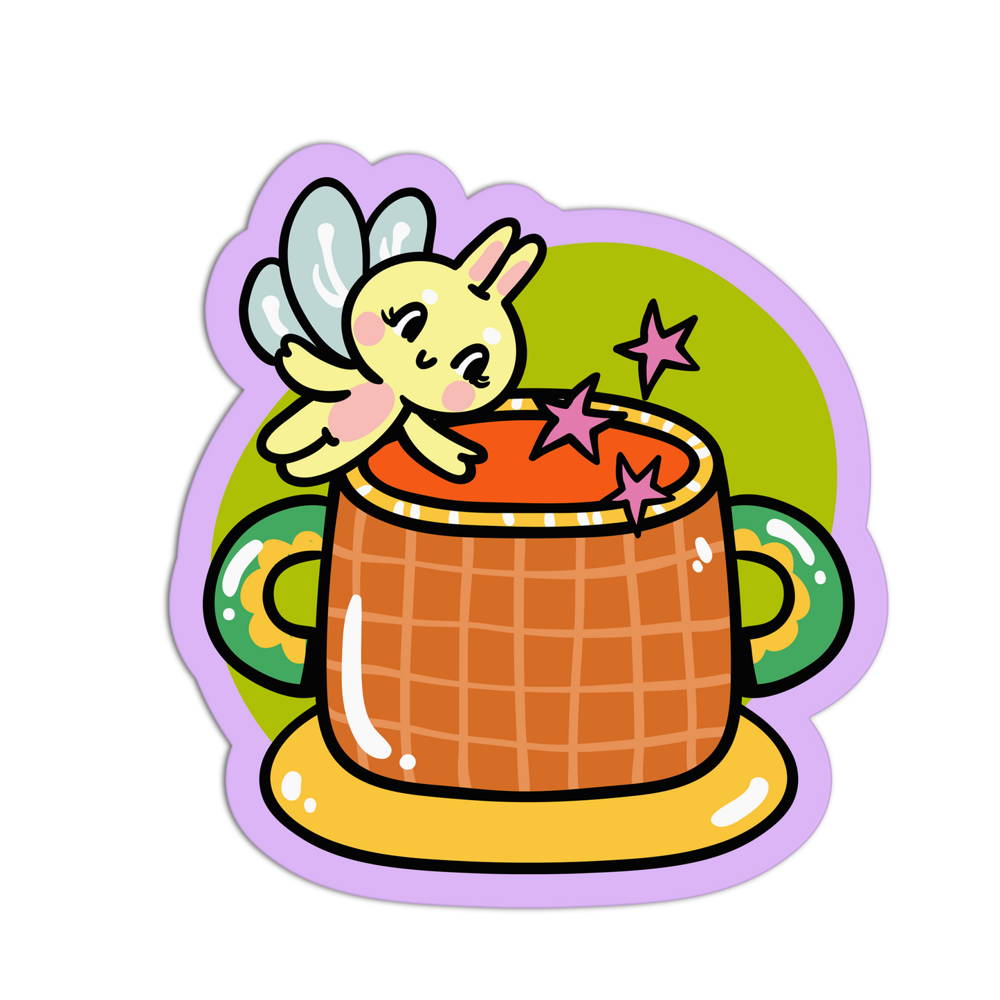 Bunny Fairy Magic Cute Cups Sticker