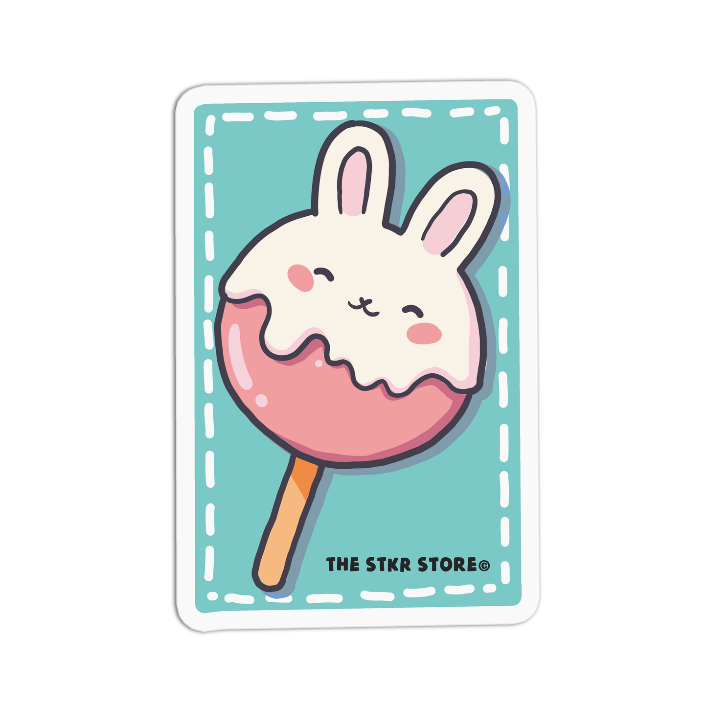 Bunny Cake Pop - Cute Dessert Sticker - The Stkr Store
