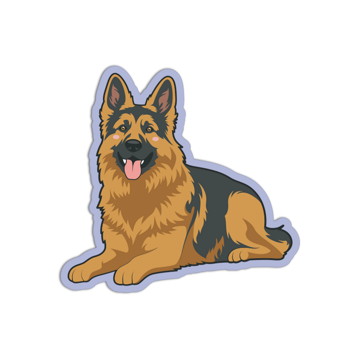 German Shepherd Cute Dog Sticker