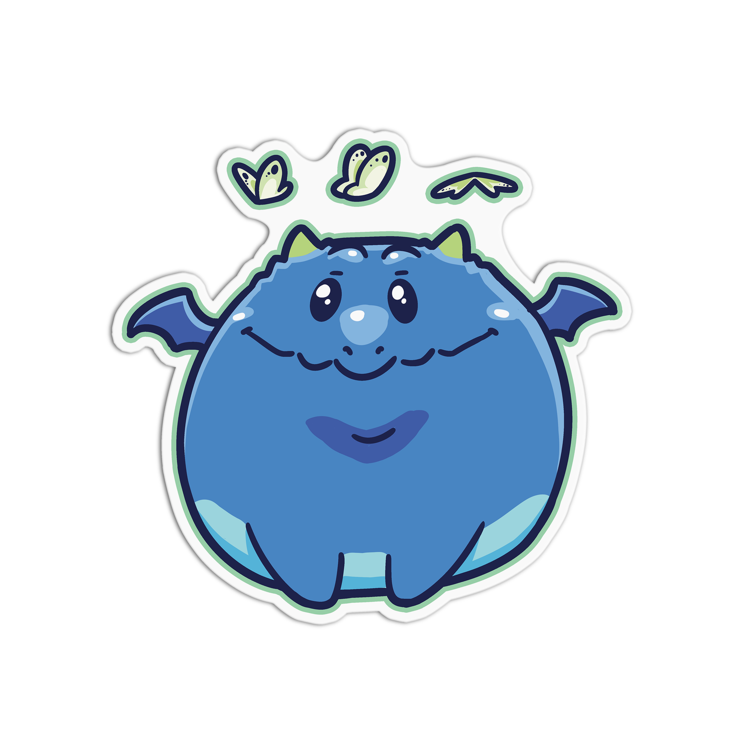 Blue Cute Dwagons Stickers