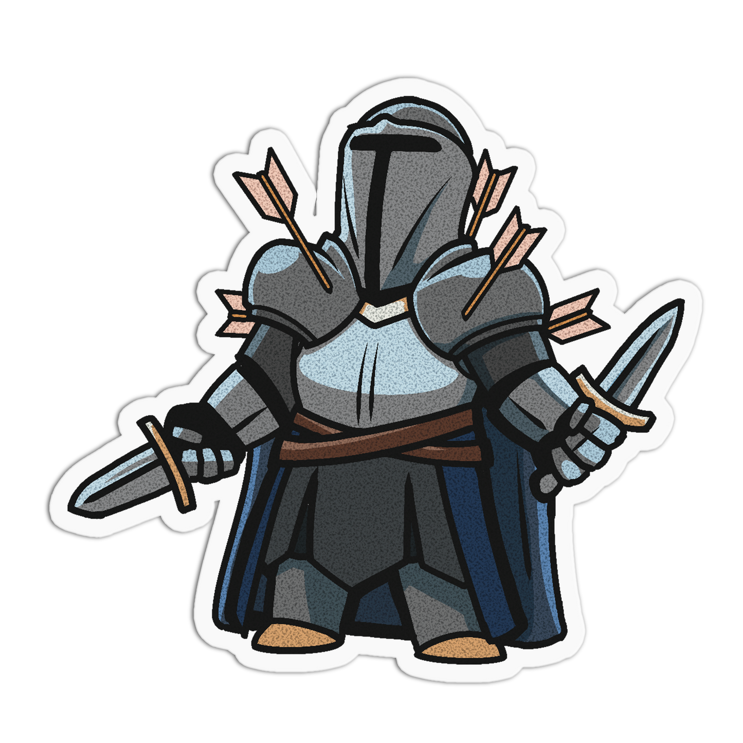 Sprout Defender Cute Knights Sticker