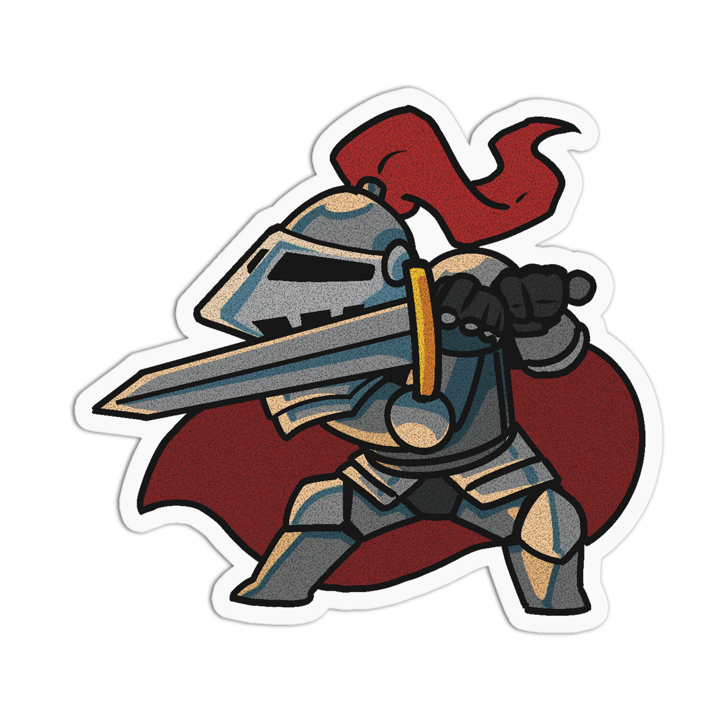 Pebble Sword Cute Knights Sticker