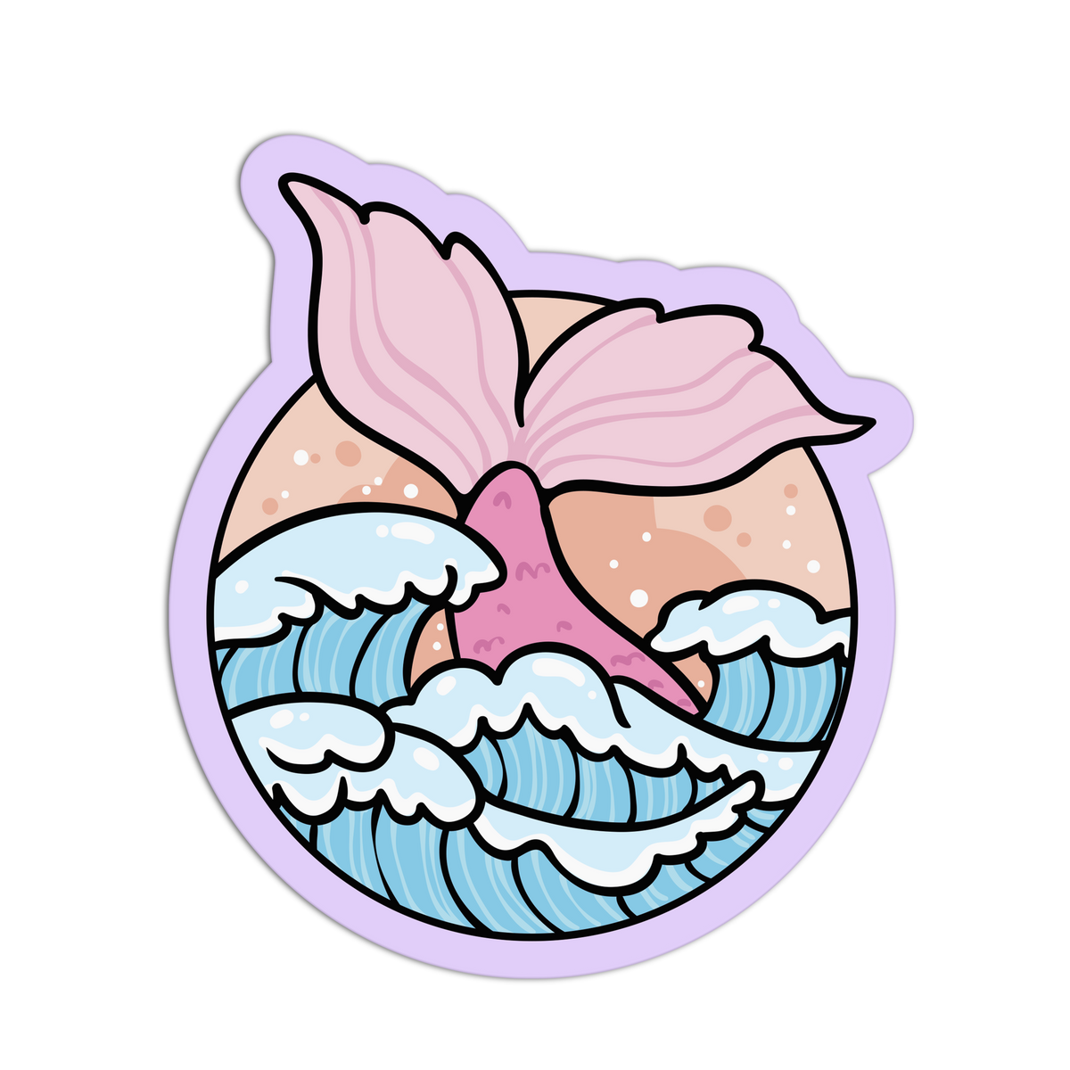 Ocean Wave - Cute Mermaid Sticker