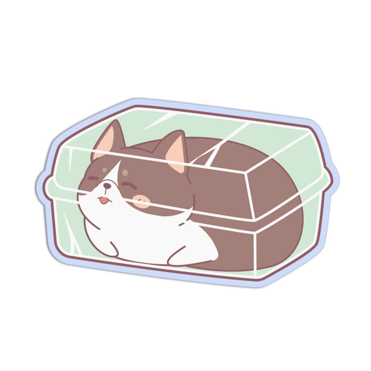 Corgi Loaf Case Cute Packed Sticker
