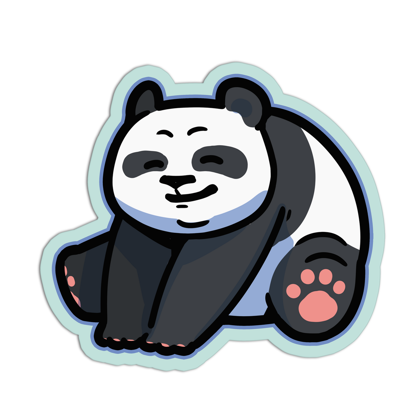 Chubby Relaxing Panda - Cute Pandas Stickers