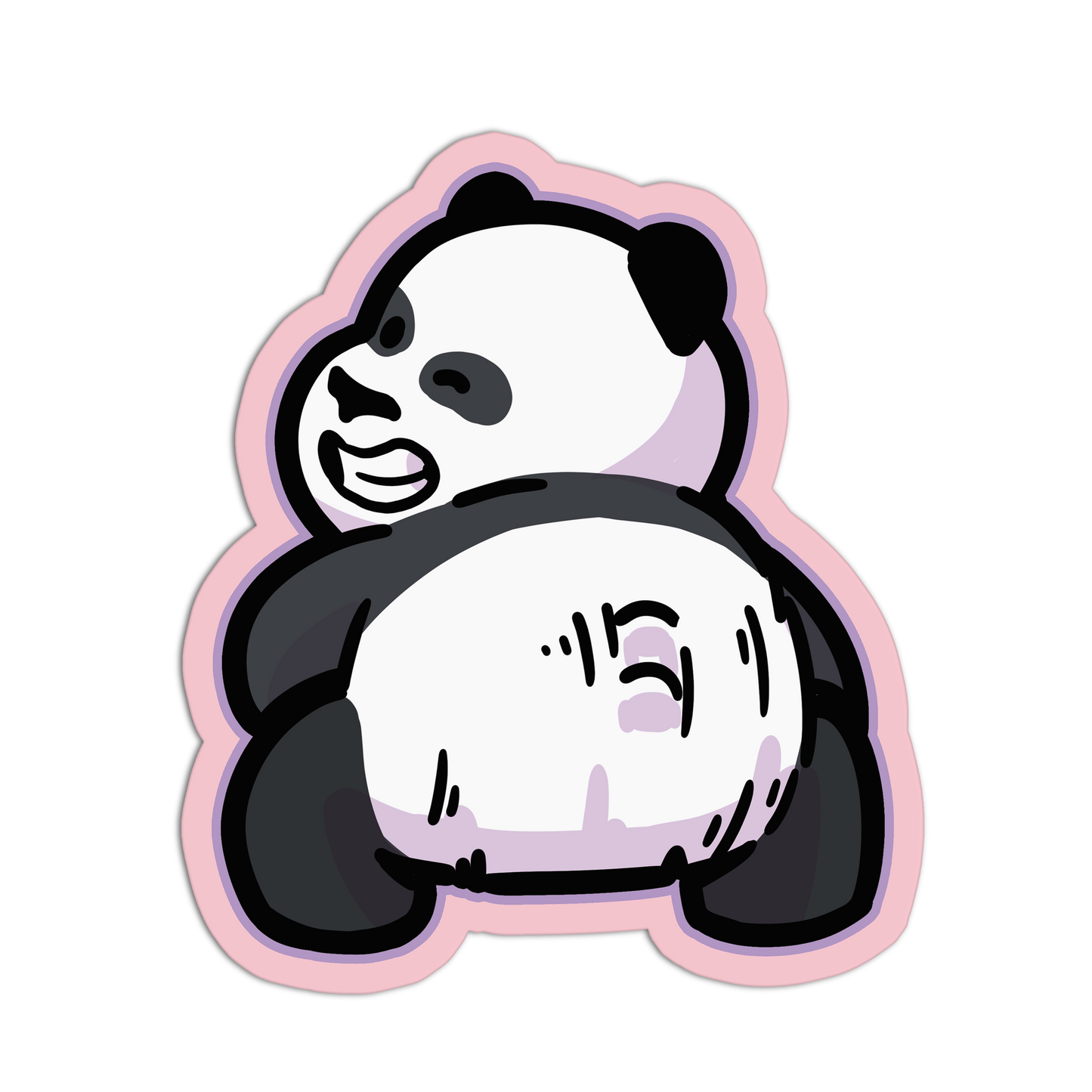 Panda Looking Back - Cute Pandas Stickers