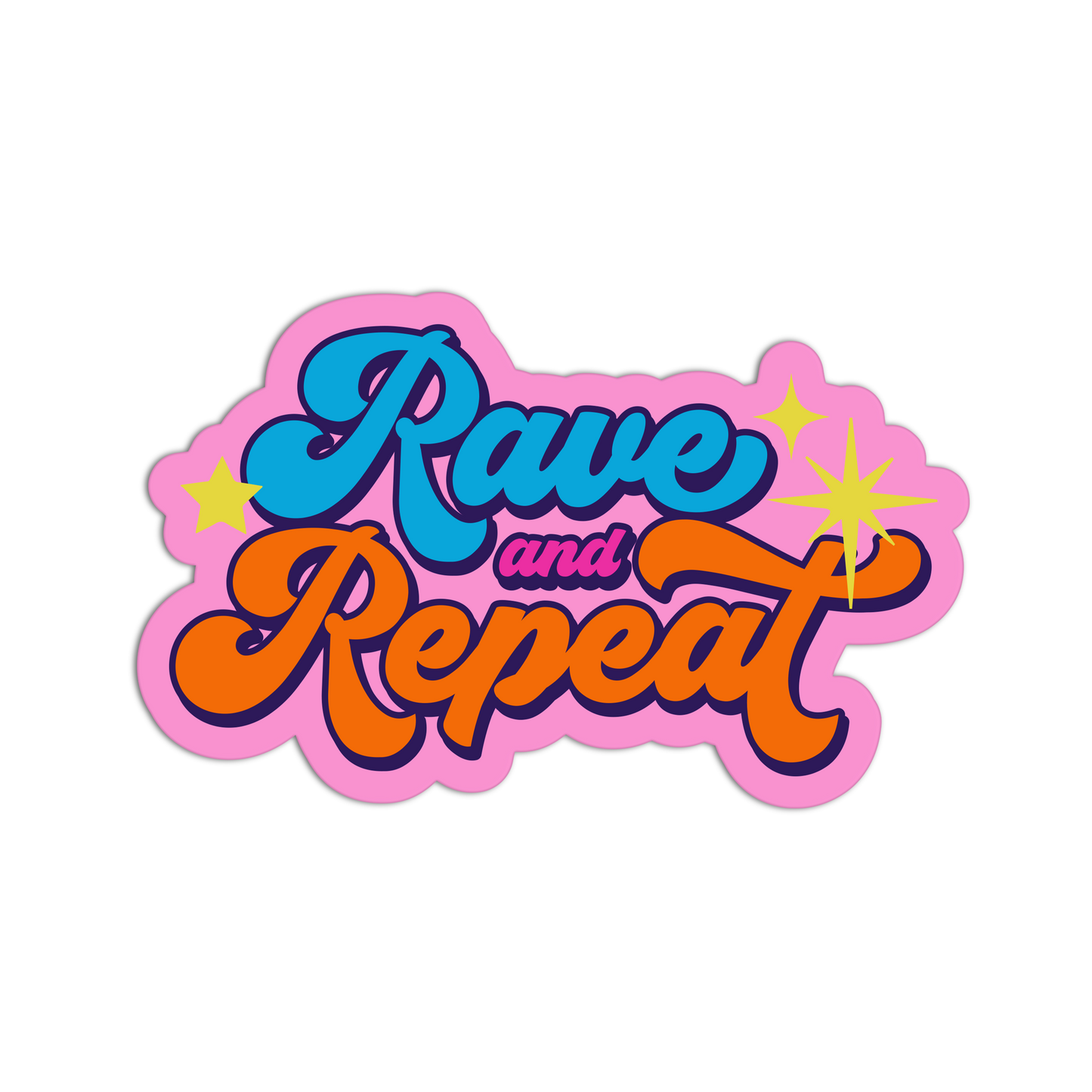 Rave And Repeat DJ Set Textured Stickers