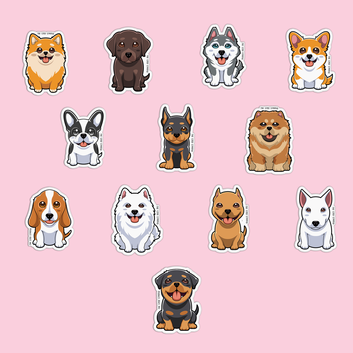 Dog Breeds Stickers Pack