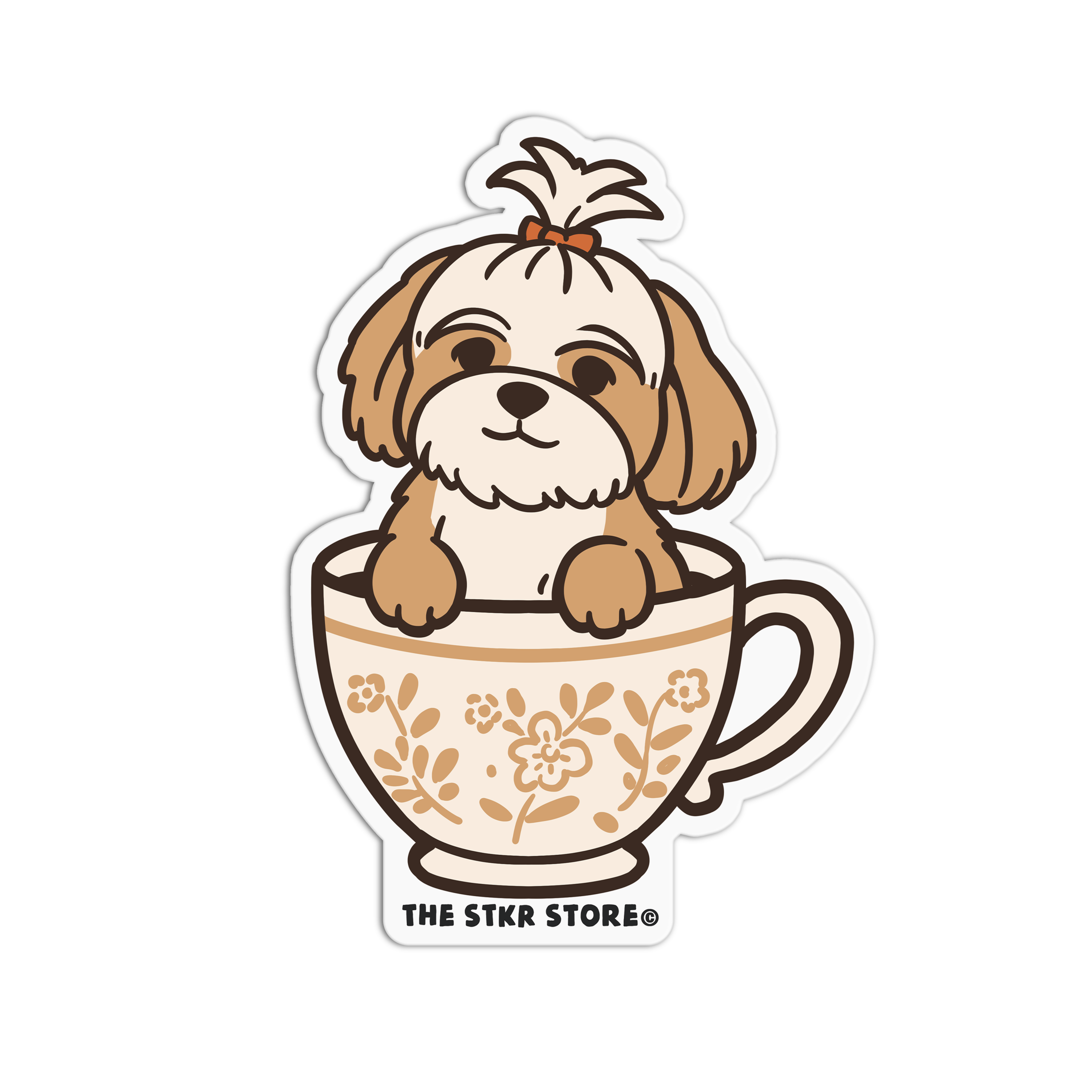 Shih Tzu - Dog in a Cup Sticker – The Stkr Store