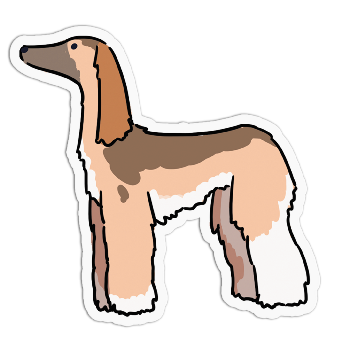 Afghan Hound Dogs Stickers