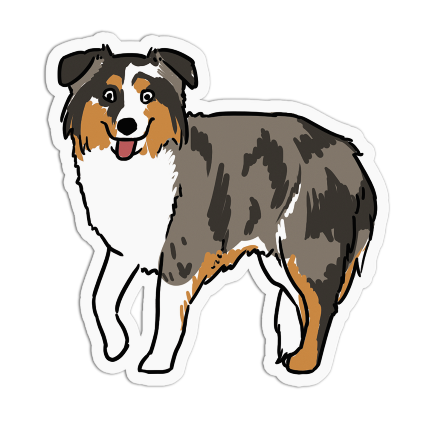 Miniature American Shepherd Dogs Stickers