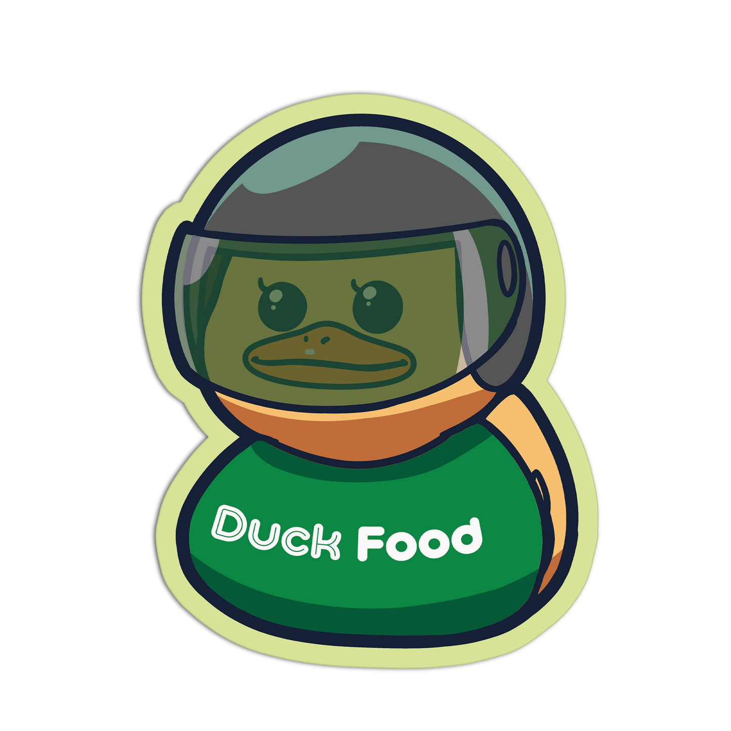 Duck Food Duckies Stickers