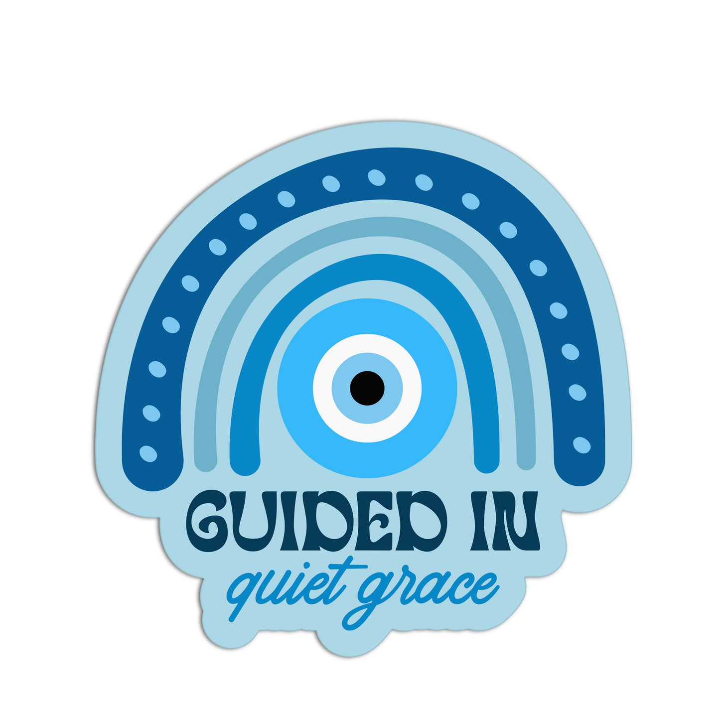 Guided In Quiet Grace Evil Eye Stickers