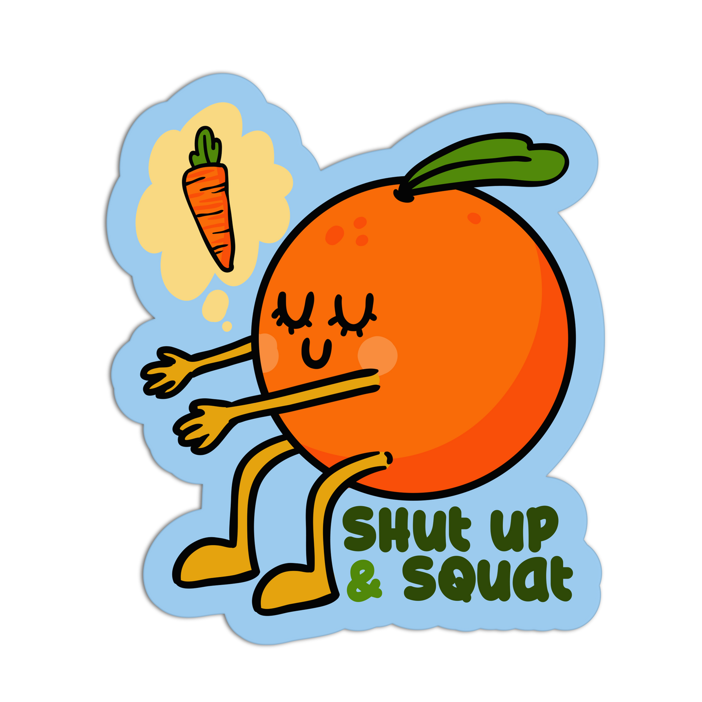 Shut-up & Squat Exercise Stickers