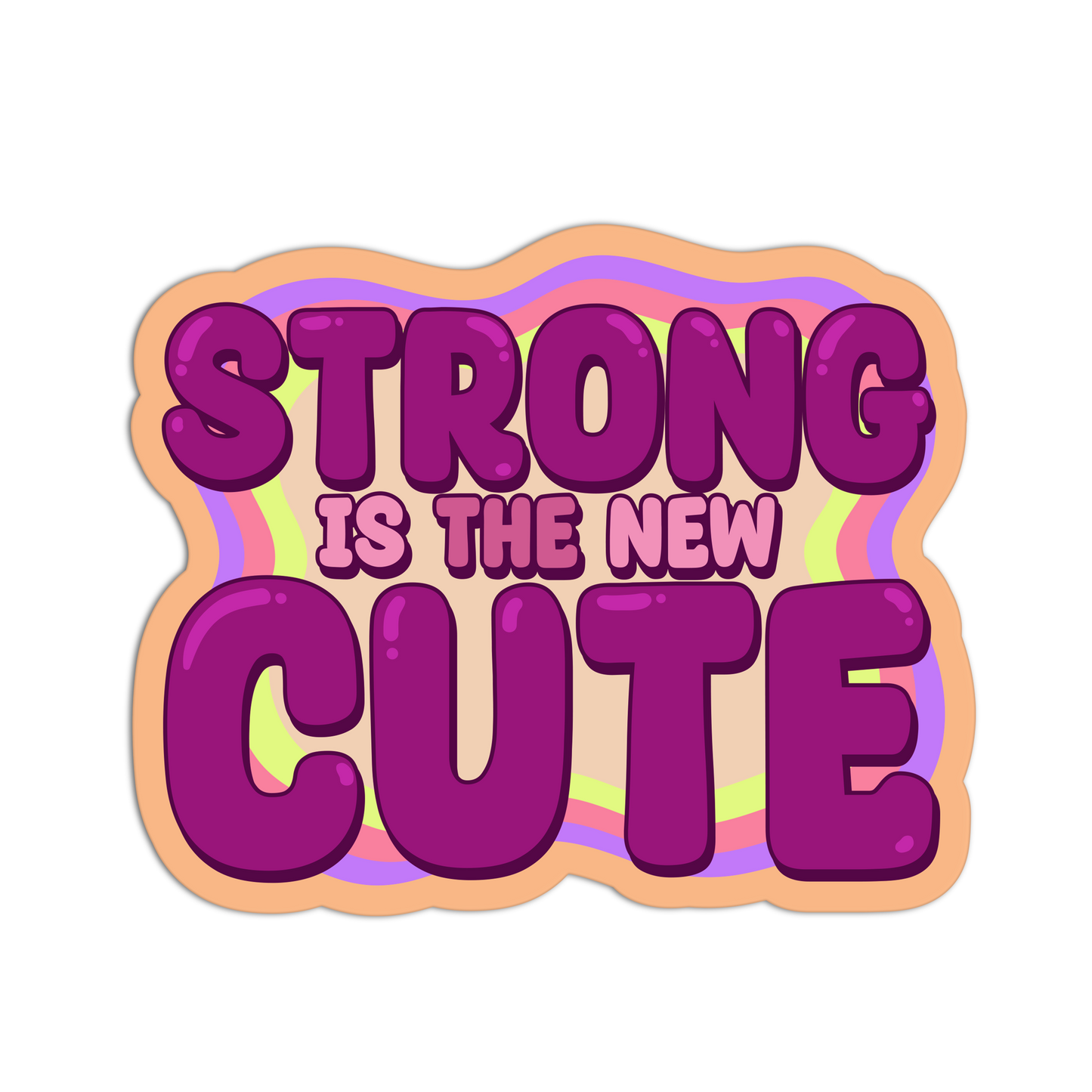 Strong Is The New Cute Exercise Stickers