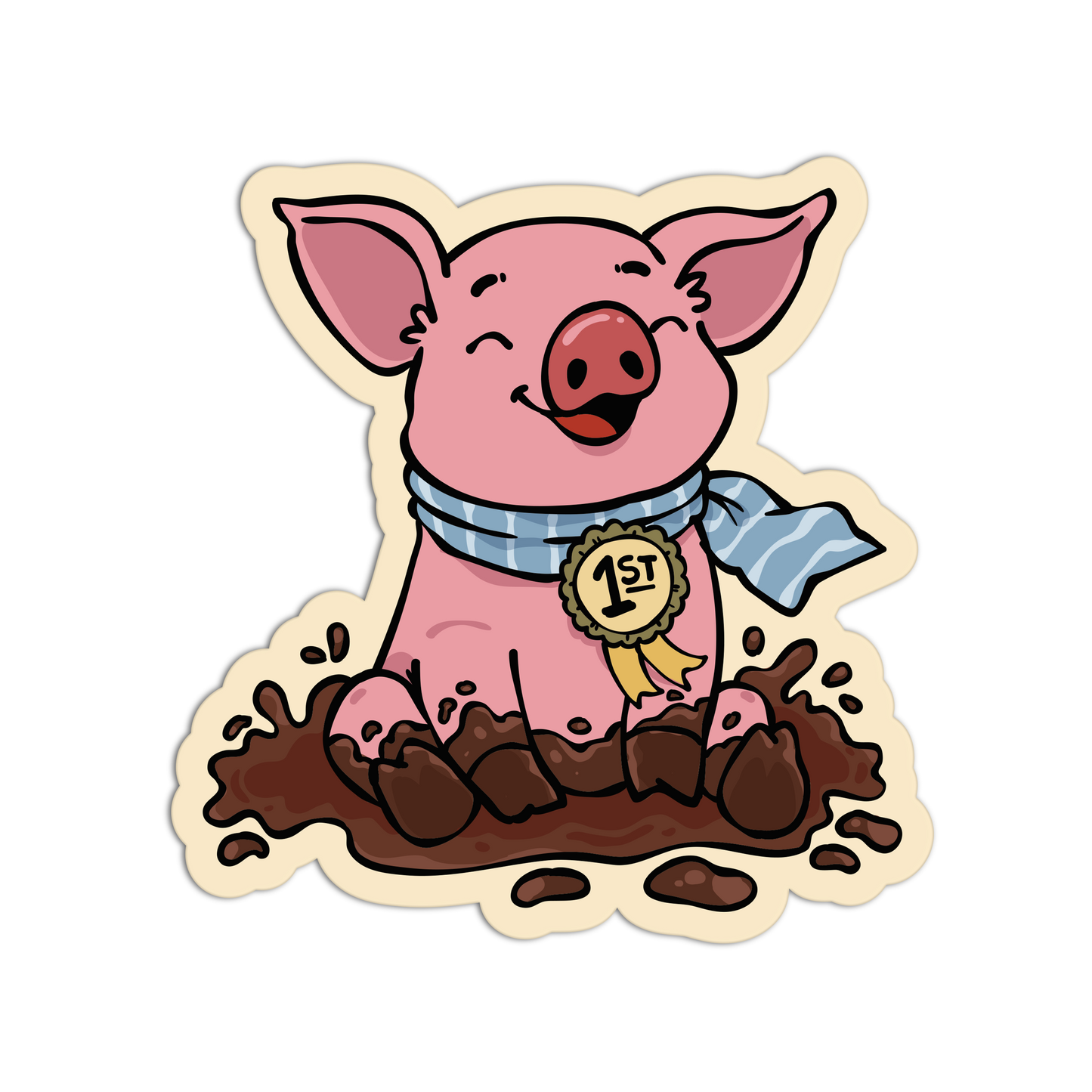 Prize Pig Fair Carnival Sticker