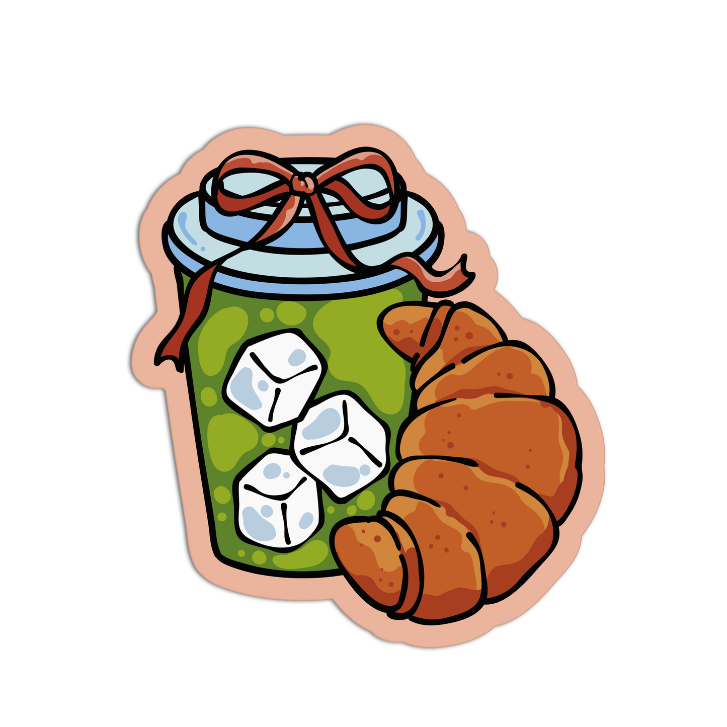 Iced Matcha Fall Coquette Coffee And Matcha Sticker