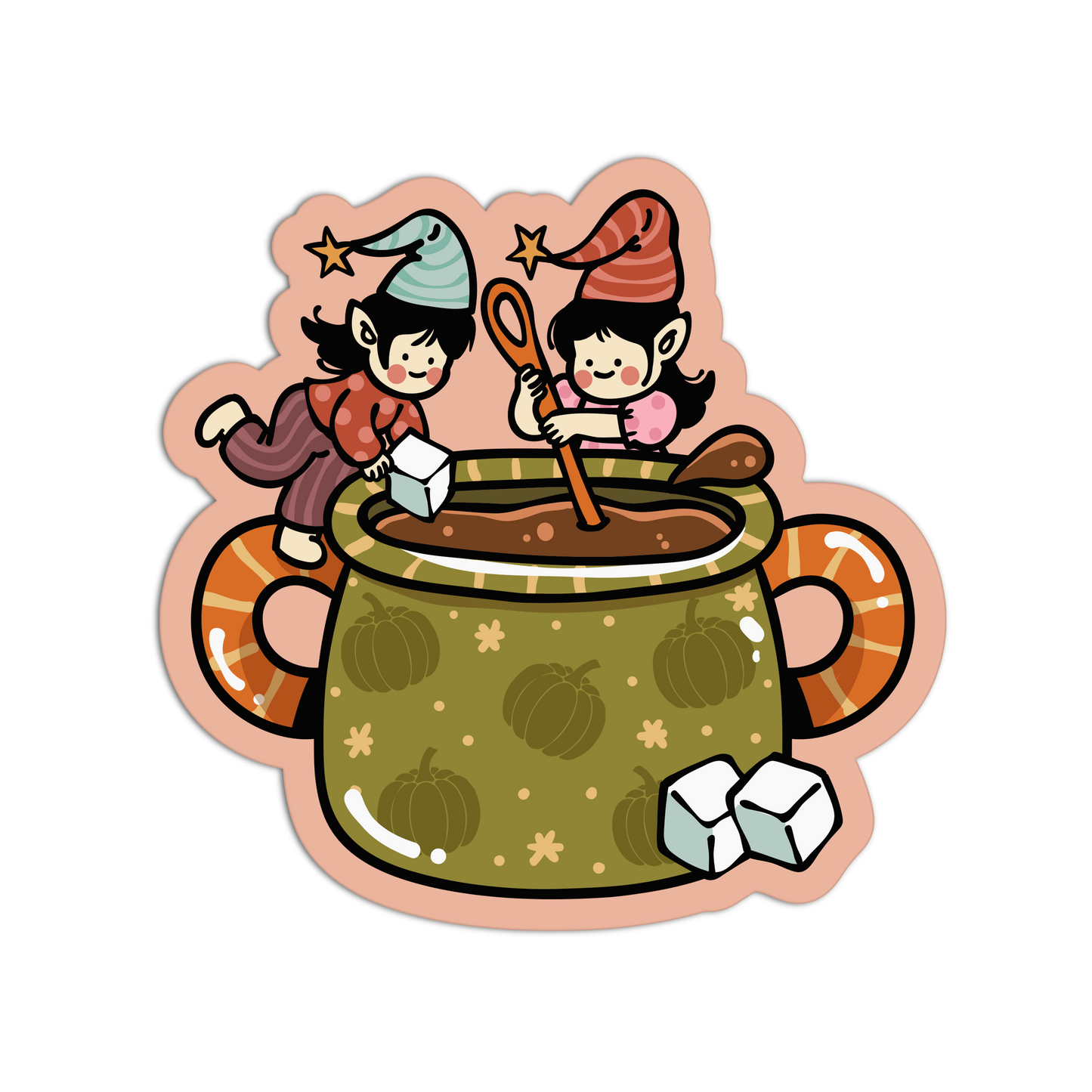 Elves Brewing Coquette Coffee Matcha Sticker