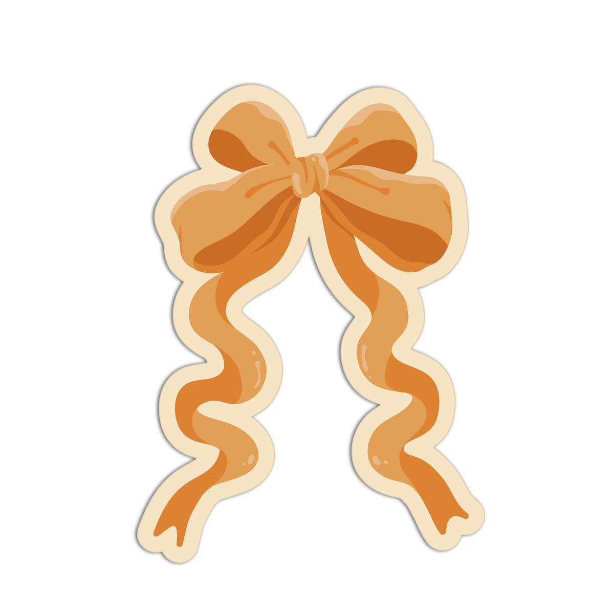 Wavy Tail Fall Theme Ribbon Sticker