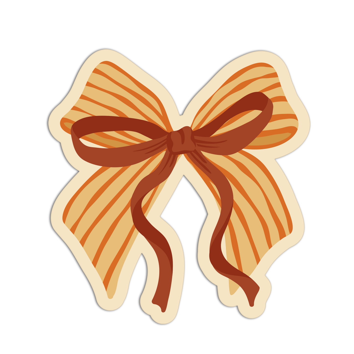 Double Knot Fall Theme Ribbon Sticker