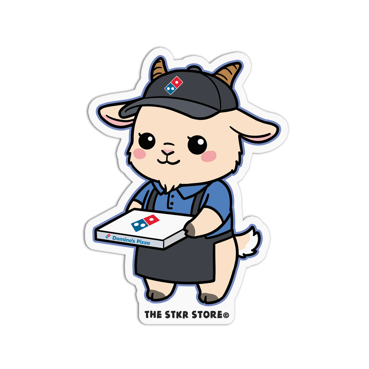 "The G.O.A.T." of Pizza - Fastfood Animals Sticker - The Stkr Store