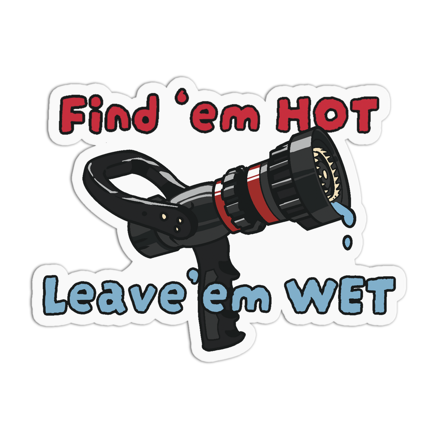 Fire Hose Firefighter Sticker