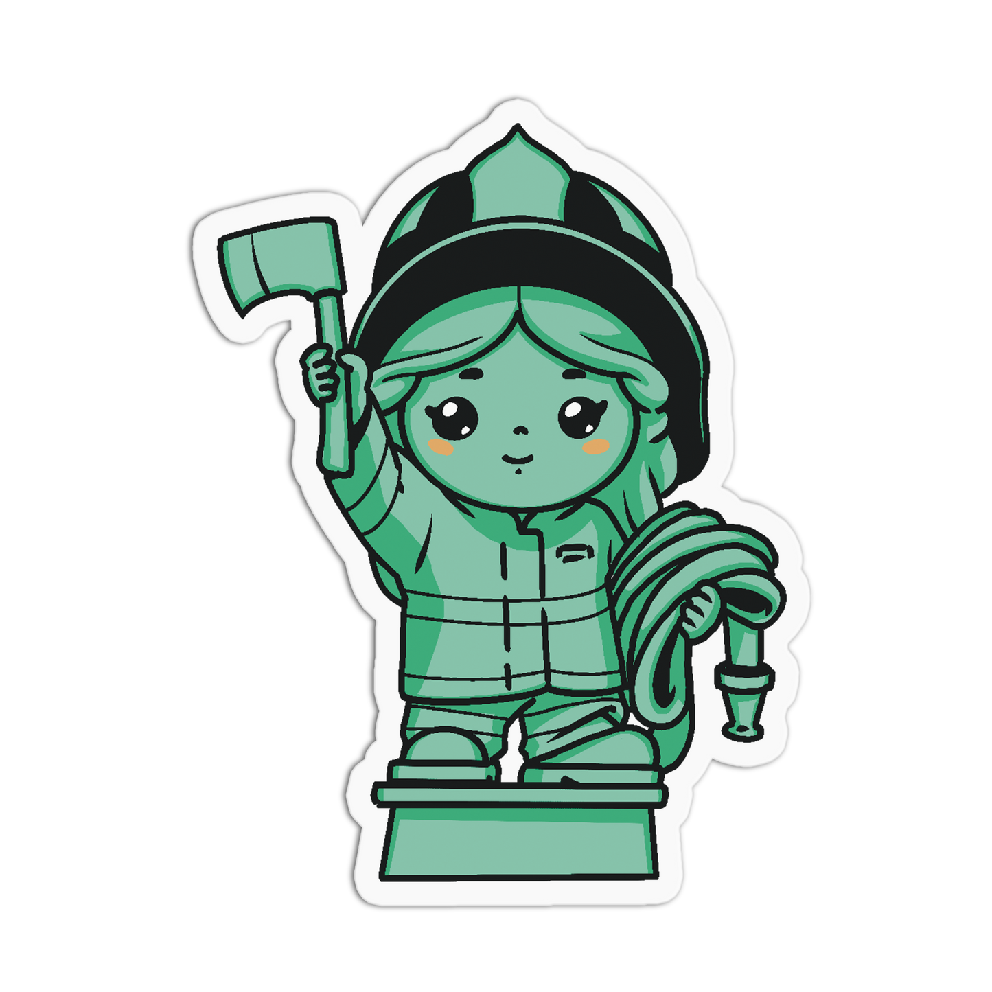Liberty Statue Firefighter Sticker