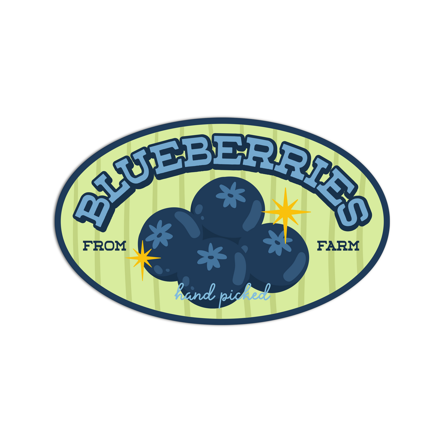 Blueberries – Fruit Label Sticker