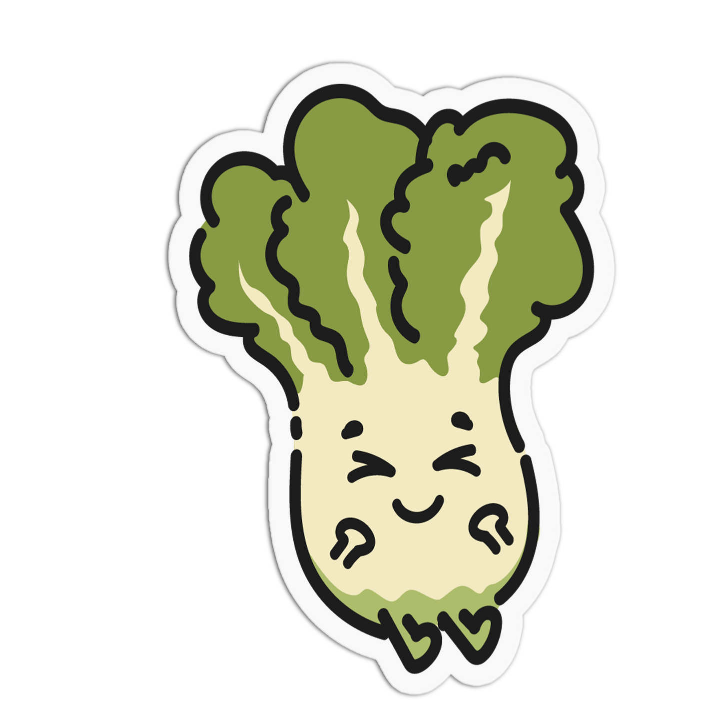 Cheerful Bok Choy Fruits And Veggies Sticker