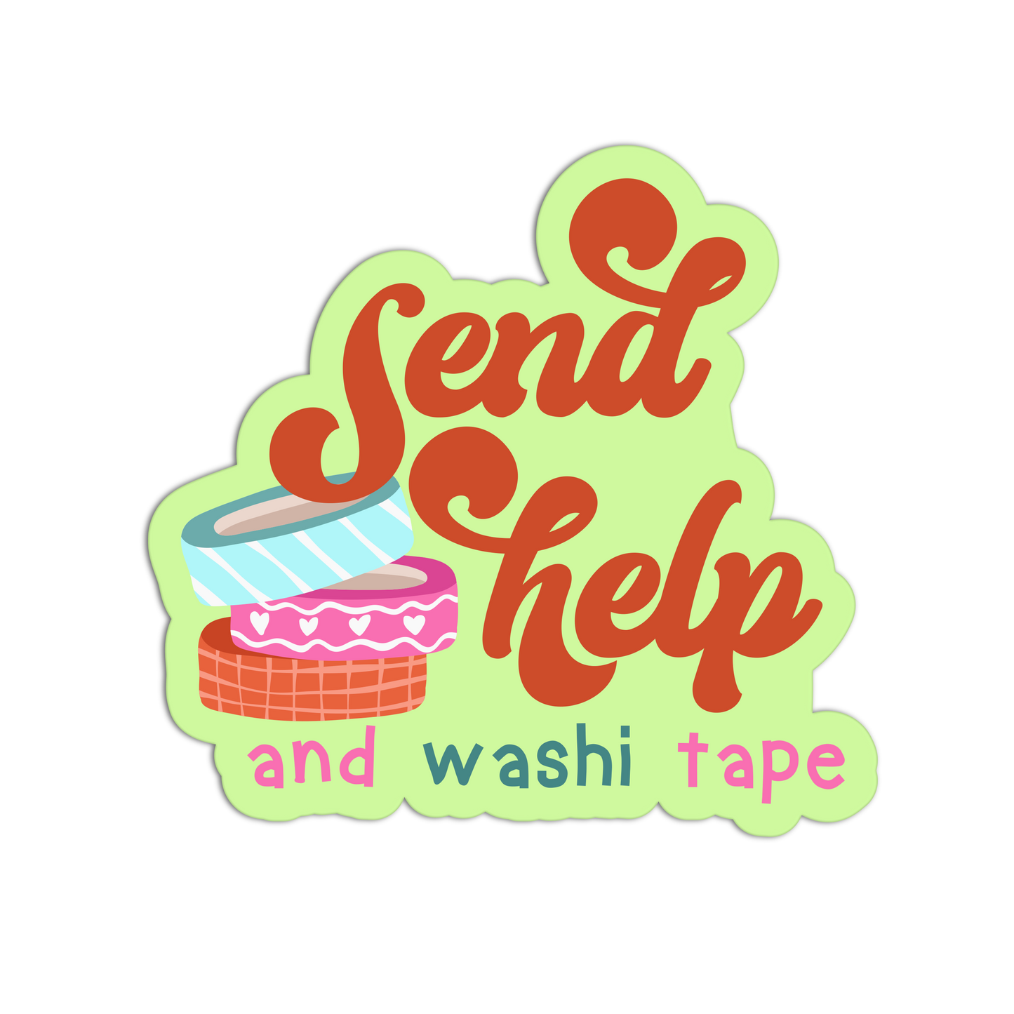 Send Help And Washi Tape - Funny Junk Journaling