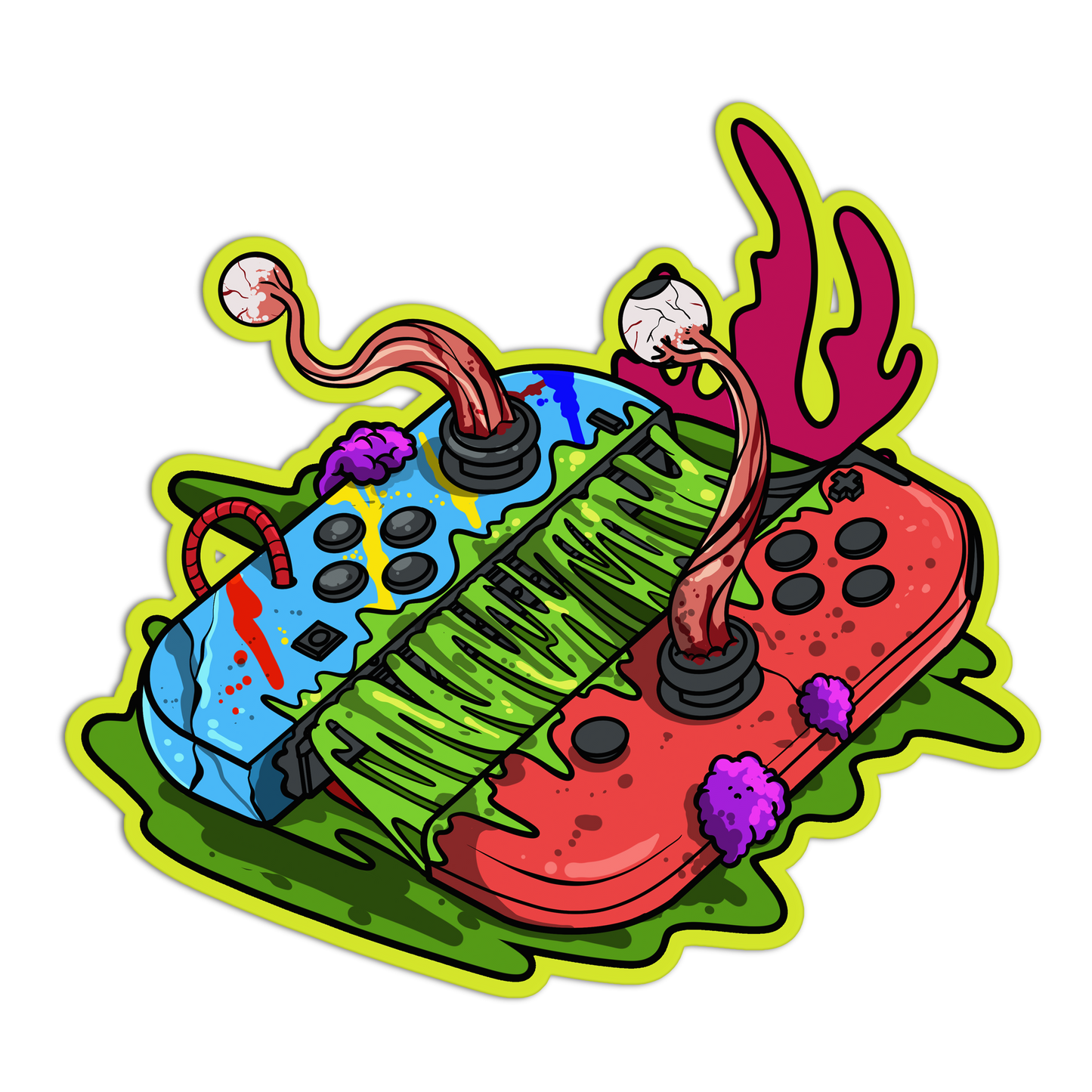 Monster JoyCon Sticker