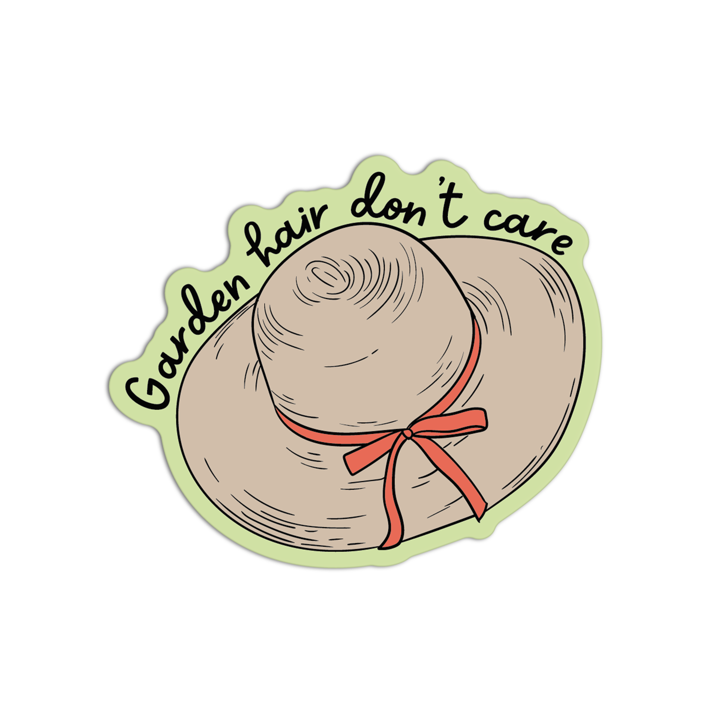 Garden Hair Don't Care Gardening Stickers