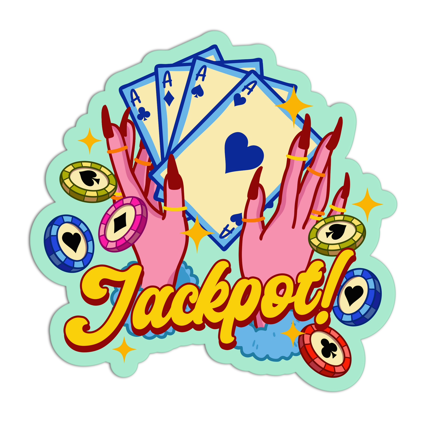 Girlie Gambling Stickers