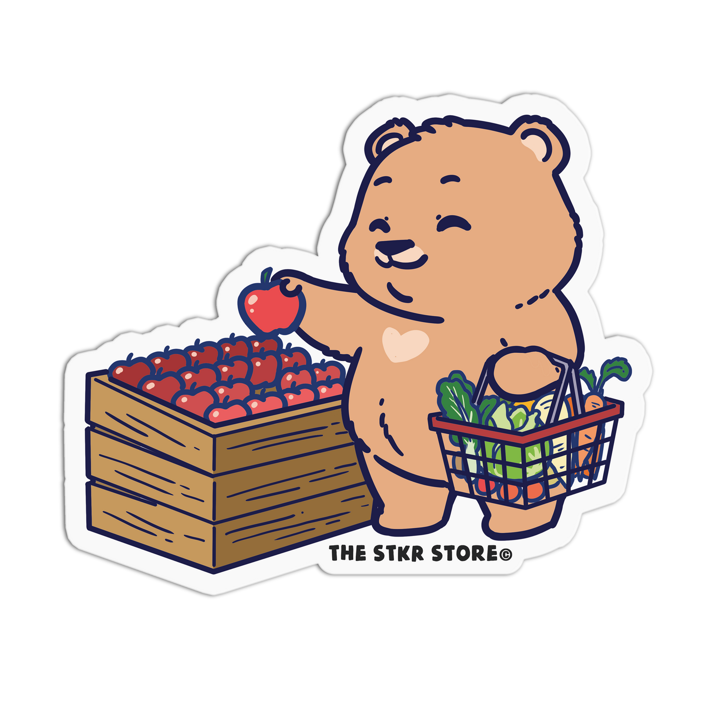 Fresh Pick Bear - Shopping Bears Sticker