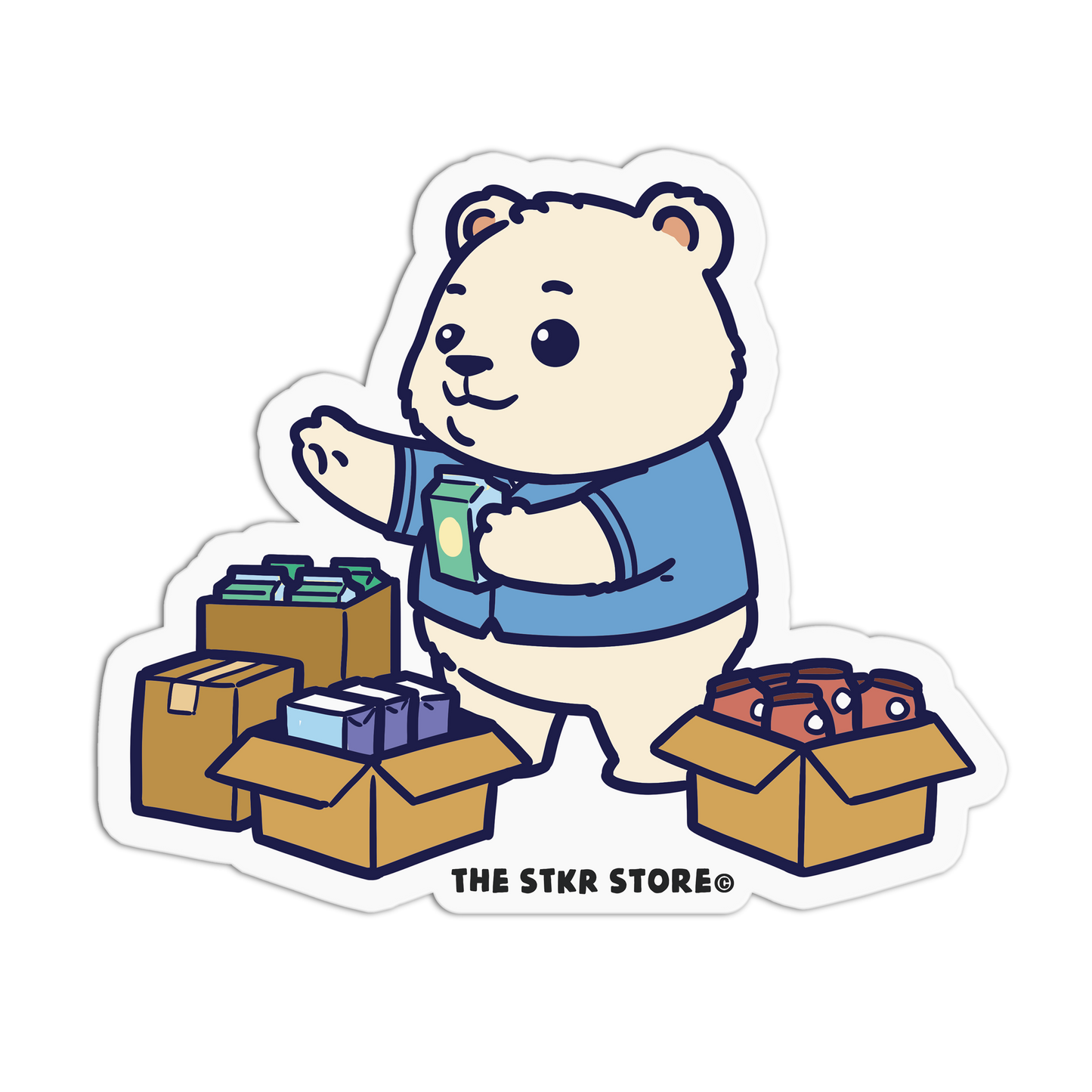 Stock Inventory Bear - Shopping Bears Sticker