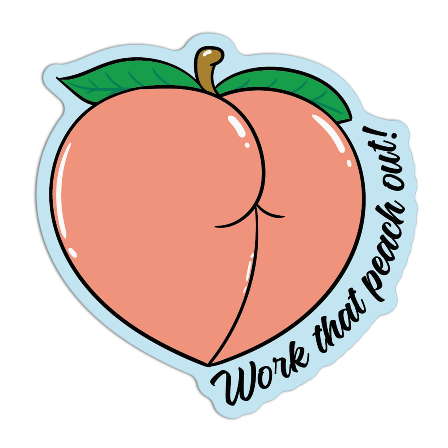 Work That Peach Out! Gym Stickers