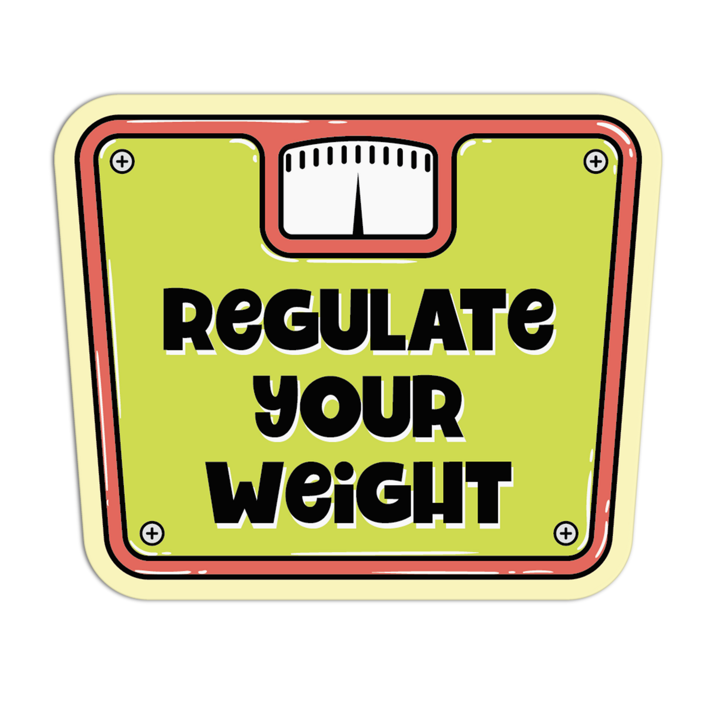Regulate Your Weight Gym Stickers