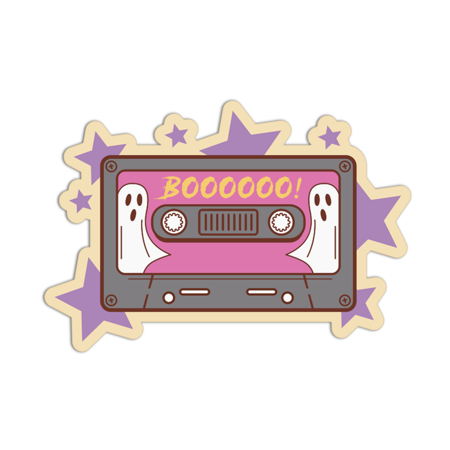 Spooky Cassette Halloween Theme Sticker